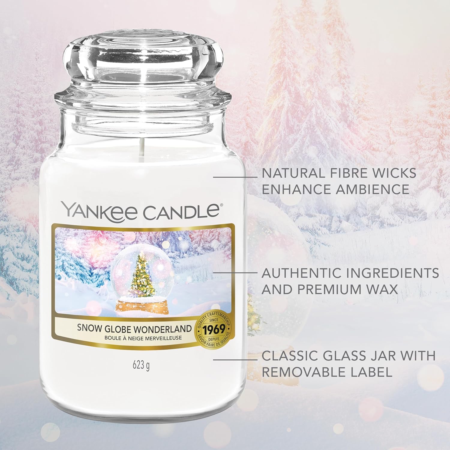 Yankee Candle Scented Candle | Snow Globe Wonderland Large Jar Candle | Burn Time: up to 150 Hours for Women
