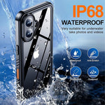 iPhone 16 Waterproof Case, IPX8, Full Body Shockproof, Built-in Screen, 6.1"