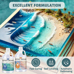 1 Gallon Epoxy Resin, Epoxy Resin Kit, Crystal Clear Epoxy Kit, No Yellowing Self-Leveling Deep Pour Epoxy Resin High-Glossy Casting Perfect For Crafts, Table Tops(0.5 Gallon X 2)