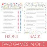 Little Wildflower Baby Shower Games - Guess Who Mommy Or Daddy And All Things Trivia - 20 Dual Sided Cards, Baby In Bloom 2 Game Bundle
