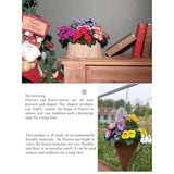 12 Bundles Artificial Flowers Outdoor Uv Resistant Artificial Pansies Faux Plastic Flower In Bulk Fake Outdoor Plants (12, White/Purple/Blue/Yellow)
