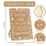 Pacifier Hunt Rustic Baby Shower Games Set - 50 Blue Acrylic Pacifiers For Party