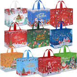 10 Pcs Extra Large Christmas Gift Bags, 15.7'' X 14.2''X 5.9'', Christmas Tote Bags With Handles, Reusable Non-Woven Shopping Bag For New Year, Xmas'S Party Supplies Decorations