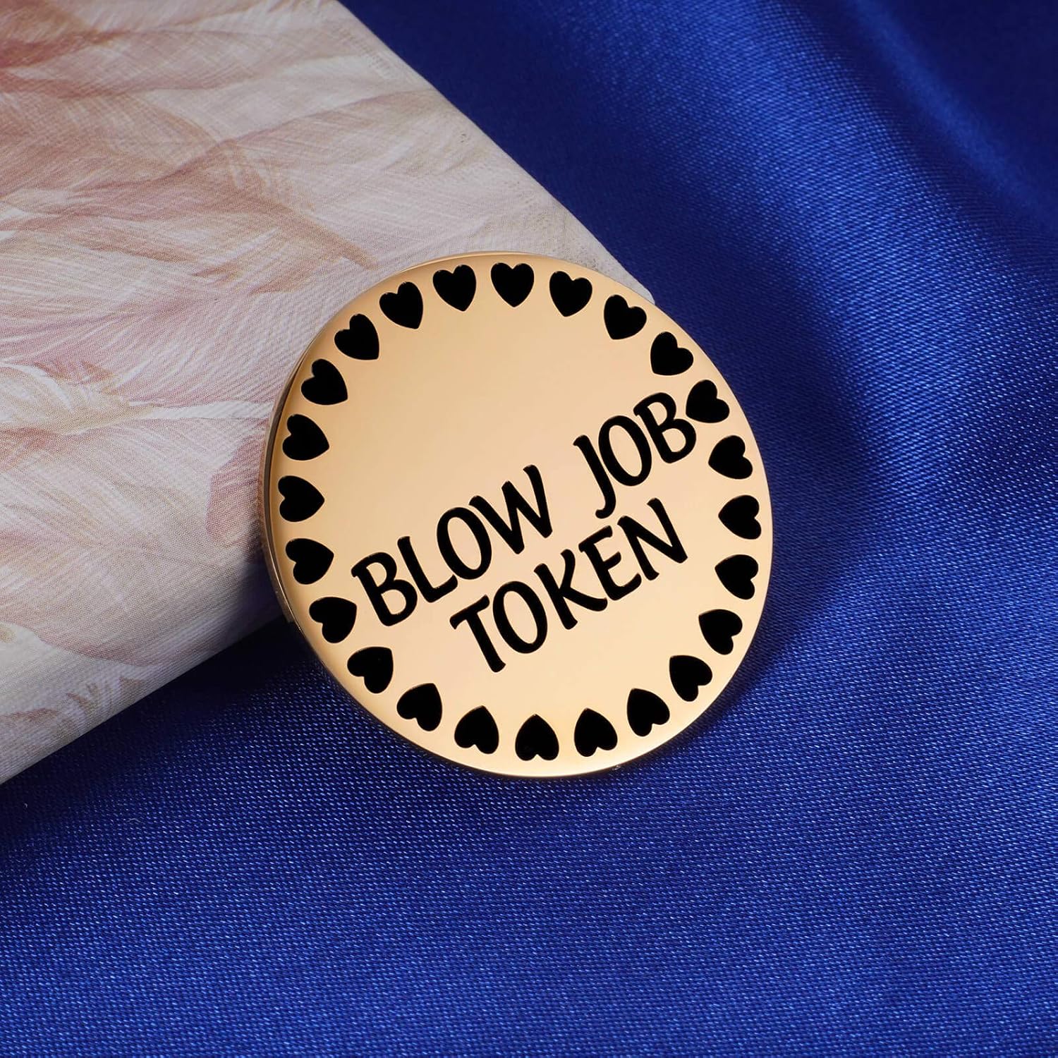 Funny Gift For Husband Or Boyfriend, Naughty Gifts For Him Or Men, Fiance Valentines Day Birthday Anniversary Token Coin Golden 1.5"