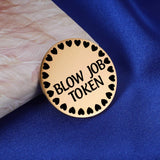 Funny Gift For Husband Or Boyfriend, Naughty Gifts For Him Or Men, Fiance Valentines Day Birthday Anniversary Token Coin Golden 1.5"