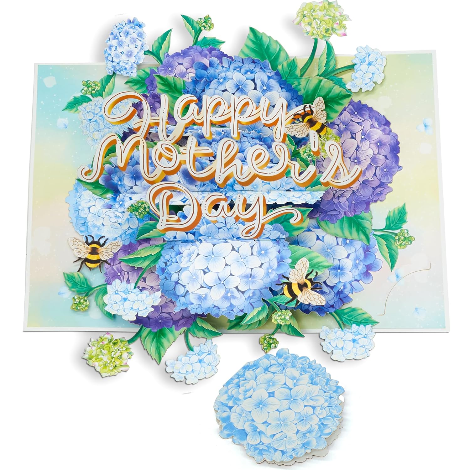 Mothers Day Pop Up Cards, Happy Mother'S Day, Hydrangeas, 3D Greeting Cards, Gift For Mom, Godmother, Stepmom, Sister, Grandma, Mother In Law, Wife, 5X7 - Includes Envelope And Message Note