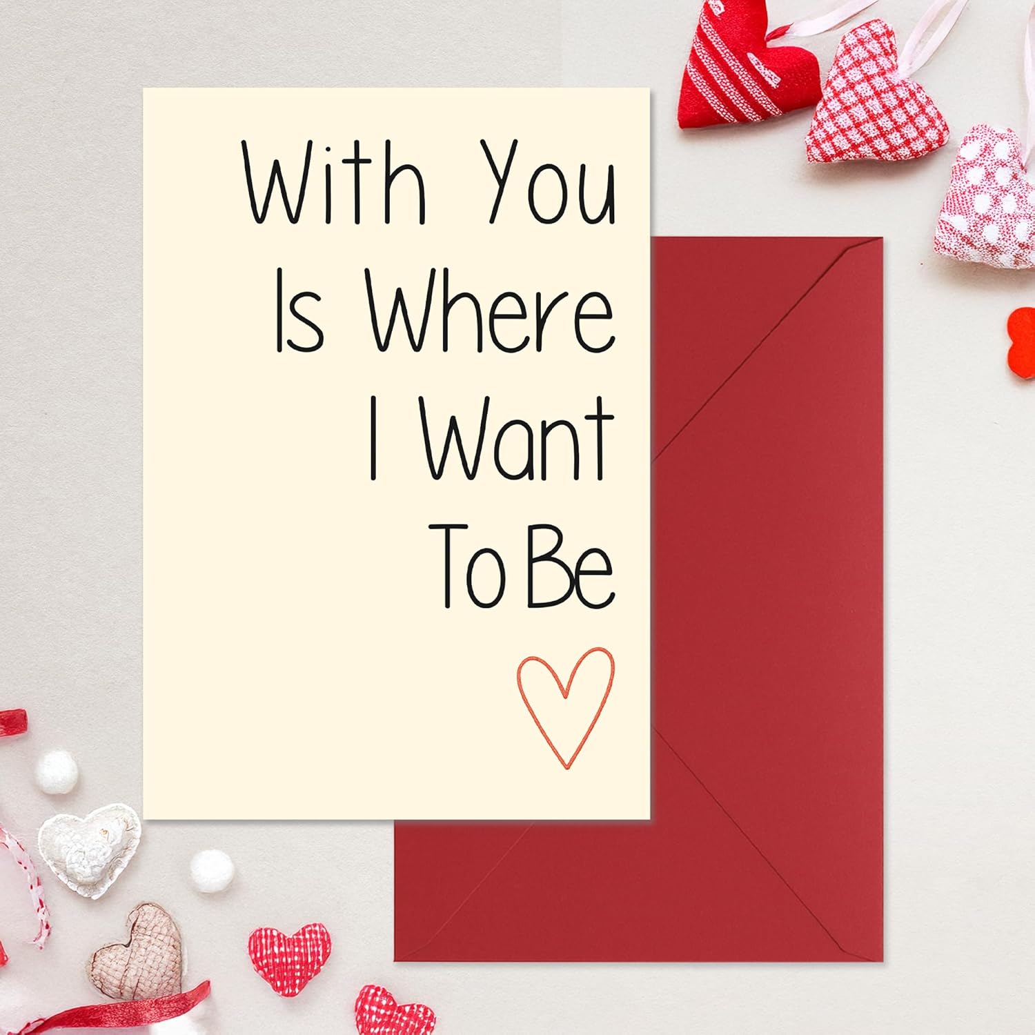 Romantic Valentines Day Cards With Envelope - Sweetest Day Cards For Husband, Wife, Girlfriend, Boyfriend And Fiance - Funny Bday Cards 5X7 Inch