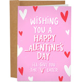 Funny Valentine'S Day Card For Him | Anniversary Cards For Husband | Naughty Dirty Inappropriate Valentines Day Card | I'Ll Give You The V Later Card