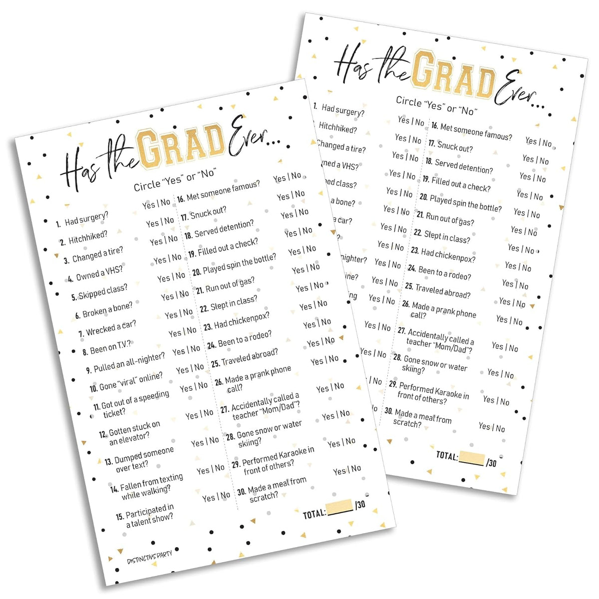 Has The Grad Ever Graduation Party Game - 25 Cards,Graduation Party Games Ideas And Activities
