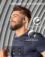 Bluetooth Earbuds, 80H Playtime, Wireless Charging, Earhook, IPX7, Black