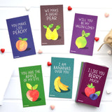Mini Fruit Valentines (Wallet-Sized Cards With Mini Envelopes) For Valentine'S Day (Set Of 24)