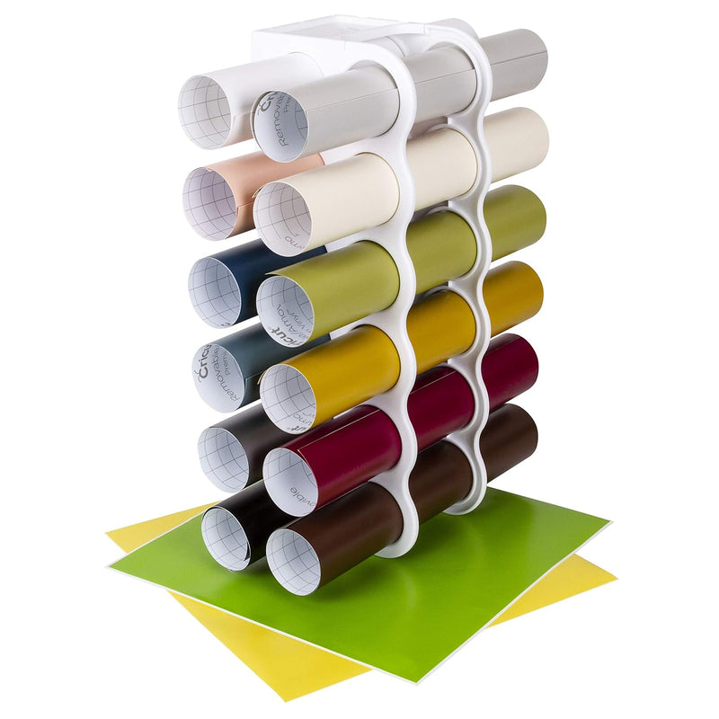 6864As Vinyl Storage Rack, Stores 12 Vinyl Rolls, White