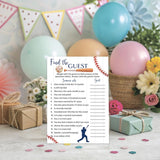 Baseball Baby Shower Games— Find The Guest Game — Pack Of 25 — Rustic Sports Blue Boy Baby Shower Activity, Icebreaker Party Game, Guess Who Came To The Party, Little Slugger Couples Shower G900-Ftg
