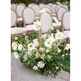 White Artificial Daisy Flowers 6Pcs 29.52” Long Stem Faux Daisies 36 Heads Fake Wild Flowers For Tall Vase Living Room Bedroom Bridal Bouquets Table Centerpieces(White)