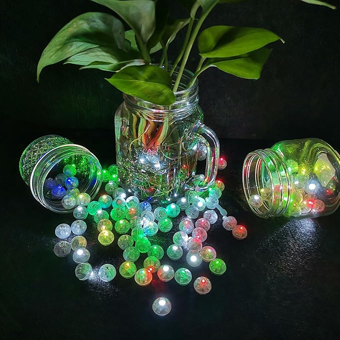 100 Pcs Mini LED Lights with Hooks Waterproof Colorful Tiny Round Party Decoration Lights