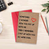 Funny Anniversary Card Gifts For Couples Husband Wife, Sweet Valentine'S Day Gift For Men Women Him Her