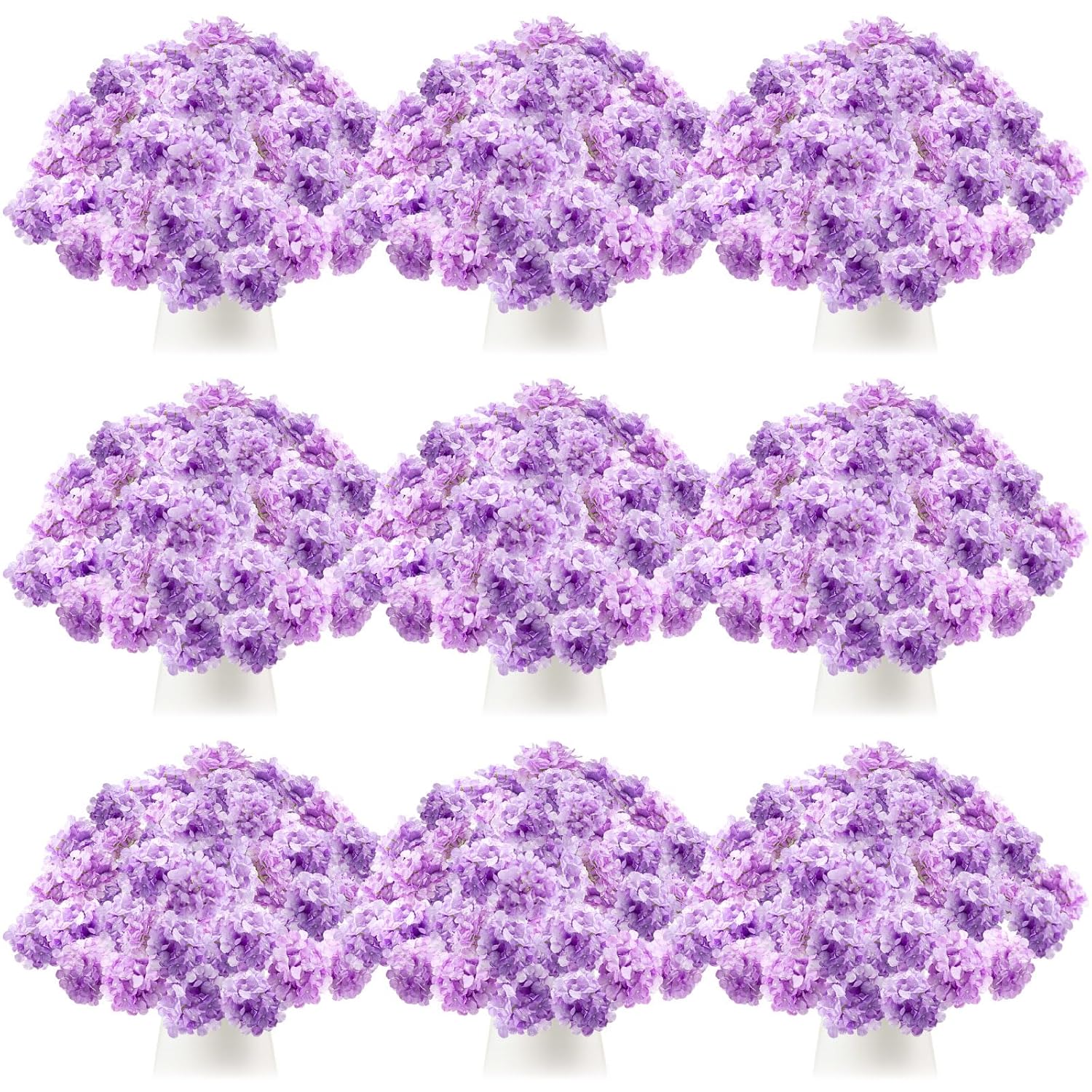 100 Pcs Hydrangea Artificial Flowers Bulk 7.48 Inch Artificial Hydrangeas With Removable Stems Faux Flowers Wedding Decor For Home Garden Party Decoration Diy Project (Lavender)