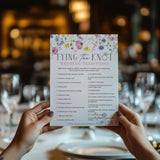 Bridal Shower Games Tying The Knot Wedding Traditions Trivia, 50 Cards Included (Floral)