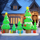 9 Ft Long Huge Christmas Inflatable Tree Set Outdoor Decoration With Gift Boxes, Led Lights Holiday Blow Up Yard Decorat