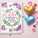24Pcs Religious Valentines Day Cards Floral Happy Valentine'S Day Christian Greeting Card Bulk Assortment With Envelopes And Stickers For Adults Kids Party Favors Supplies