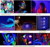 2 Pack 10W LED Black Light Bar 1FT Magnetic UV Strip Lights for Glow Parties