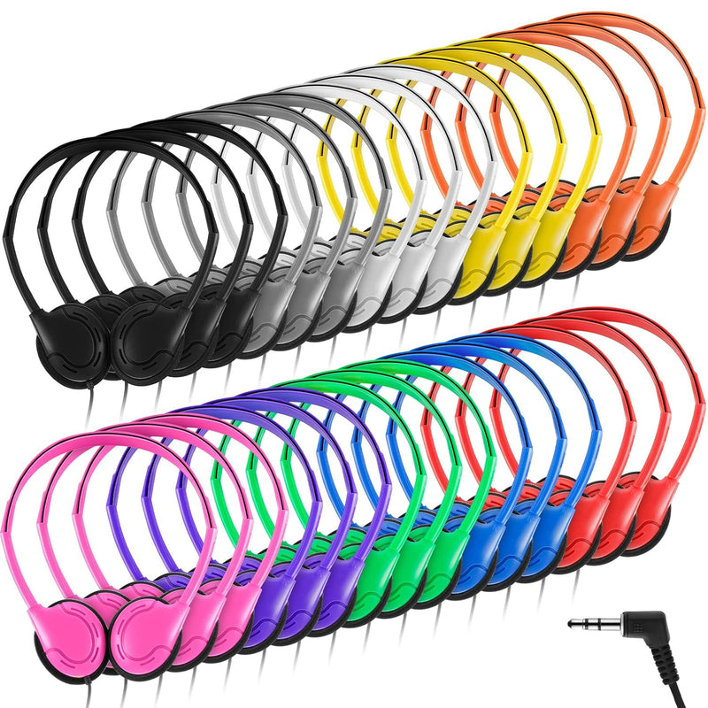 30 Pack Class Set Headphones For Kids School Earphones Bulk Classroom Headphon