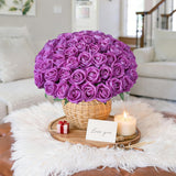 50 Pcs Roses Artificial Flowers, Fake Roses With Stem Realistic Fuchsia Silk Roses For Diy Wedding Bouquets Table Centerpieces Arrangements Baby Shower Birthday Home Decor Valentine'S Day Gift For Her