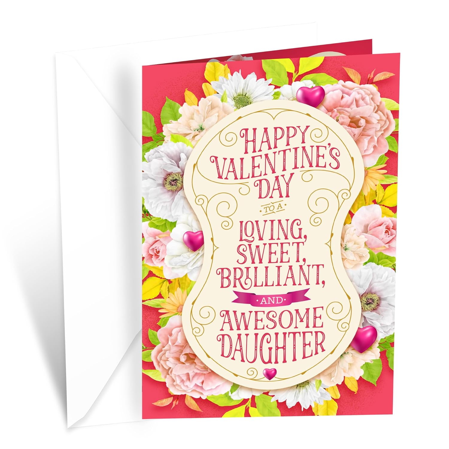 Daughter Valentine'S Card, Made In America, Eco-Friendly, Thick Card Stock With Premium Envelope 5In X 7.75In, Packaged In Protective Mailer