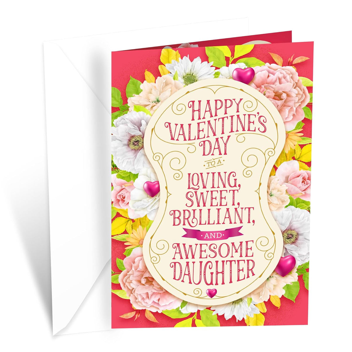 Daughter Valentine'S Card, Made In America, Eco-Friendly, Thick Card Stock With Premium Envelope 5In X 7.75In, Packaged In Protective Mailer