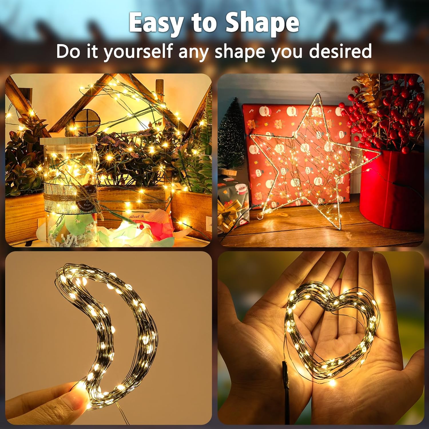 2 Pack Timer Fairy Lights Battery Operated, 16.4Ft 50 Led Dark Green Wire Micro Starry Twinkle Light With Auto Waterproo