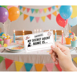 Secret Agent Birthday Party Decoration, Secret Agent Party Game, What'S Your Secret Agent Name, Perfect For Secret Agent Birthday Party Activities, 30Pcs Sticker Name Cards For Birthday Party Supply