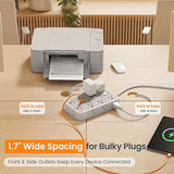 Surge Protector Power Strip 16 Outlets 6 USB Ports 3 USB C 2400J 6FT Flat Plug Charging Station