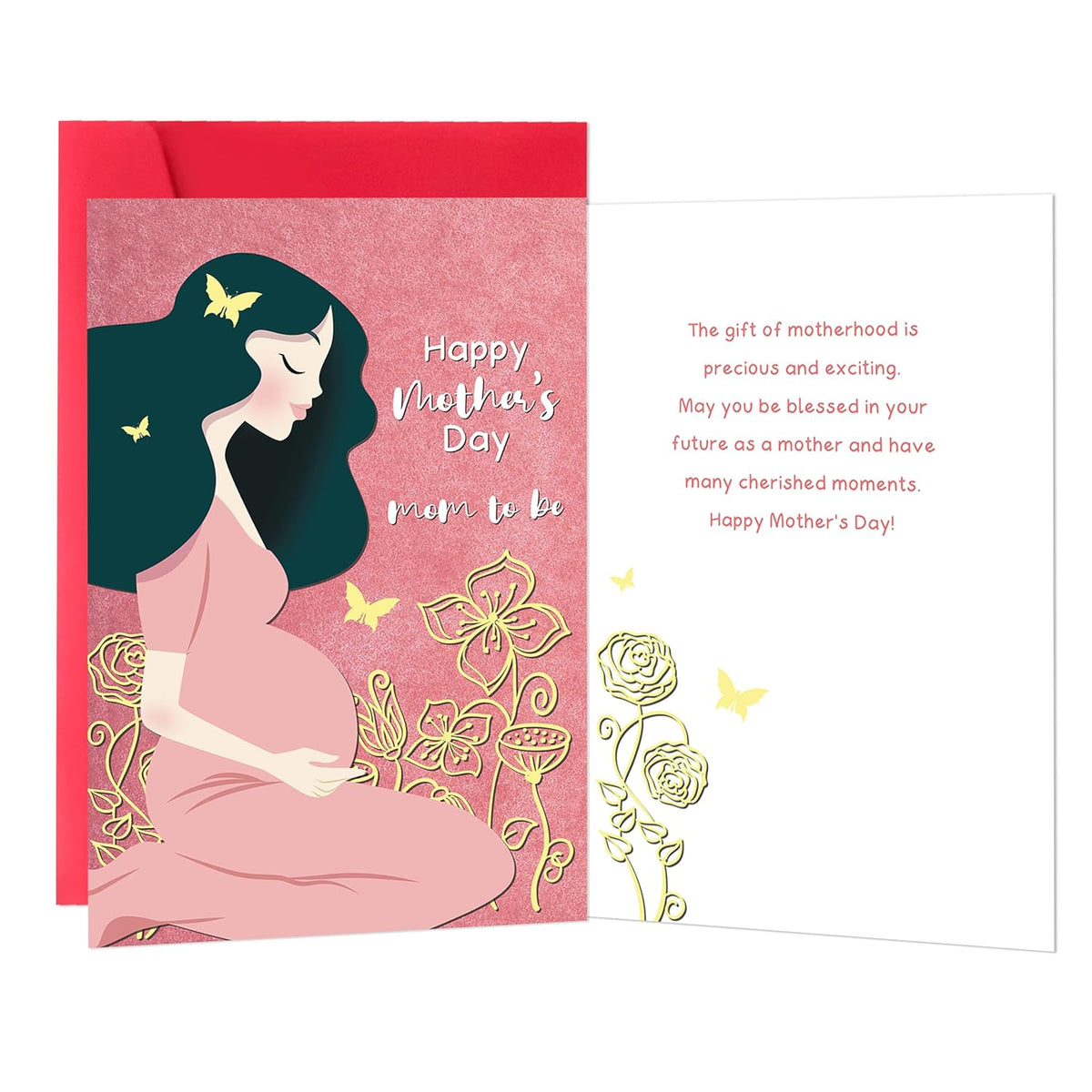 Mom To Be Mothers Day Card?Mothers Day Gift For Mom To Be & Mother To Be & Pregnant & Mommy To Be?First Mother'S Day Gifts Card For New Mom & Pregnant Mom