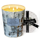 Homelights Scented Candles | Large Jar 34 Oz Natural Soy Candle | 130 Hrs Long-Lasting With 3 Wicks | Industrial Chic Home Decor | Gifts For Mom & Women, Cashmere Warm Vanilla