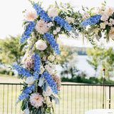 43.3" Royal Blue Delphinium Artificial Flowers 5Pcs Faux Delphinium Flowers Larkspur Long Stem Artificial Flowers For Wedding Table Centerpieces Home Garden Decor(Royal Blue)