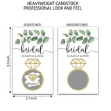 Bridal Shower Scratch Off Game Cards, Eucalyptus Greenery Bridal Lottery Tickets, Gold Foil Wedding Shower Games Ideas, Bachelorette Party Activities & Decorations (50 Pack)-15