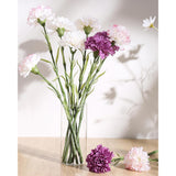 6Pcs Artificial Flowers Carnations Latex Carnation Flowers,Fake Carnations With Stems For Wedding Party Office Home Decor(Purple)