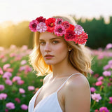 60Pcs Mini Faux Flower Heads Small Artificial Tiny Fake Silk Fabric Roses Flower Heads Bulk For Crafts Diy Graduation Cap Party Home Wedding Decor (Red)