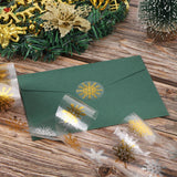 500Pcs Snowflake Stickers, Foil Stamping Process Christmas Snowflake Stickers Roll 1.5In Gold Snow Flake Window Clings Round Winter Snowflake Decals For Xmas Winter Decoration Envelope Seal