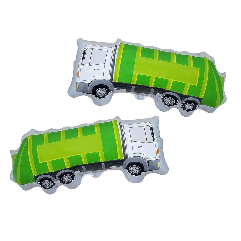 Garbage Truck Balloon - 2 Large Trash Truck Foil Balloons - Garbage Tr