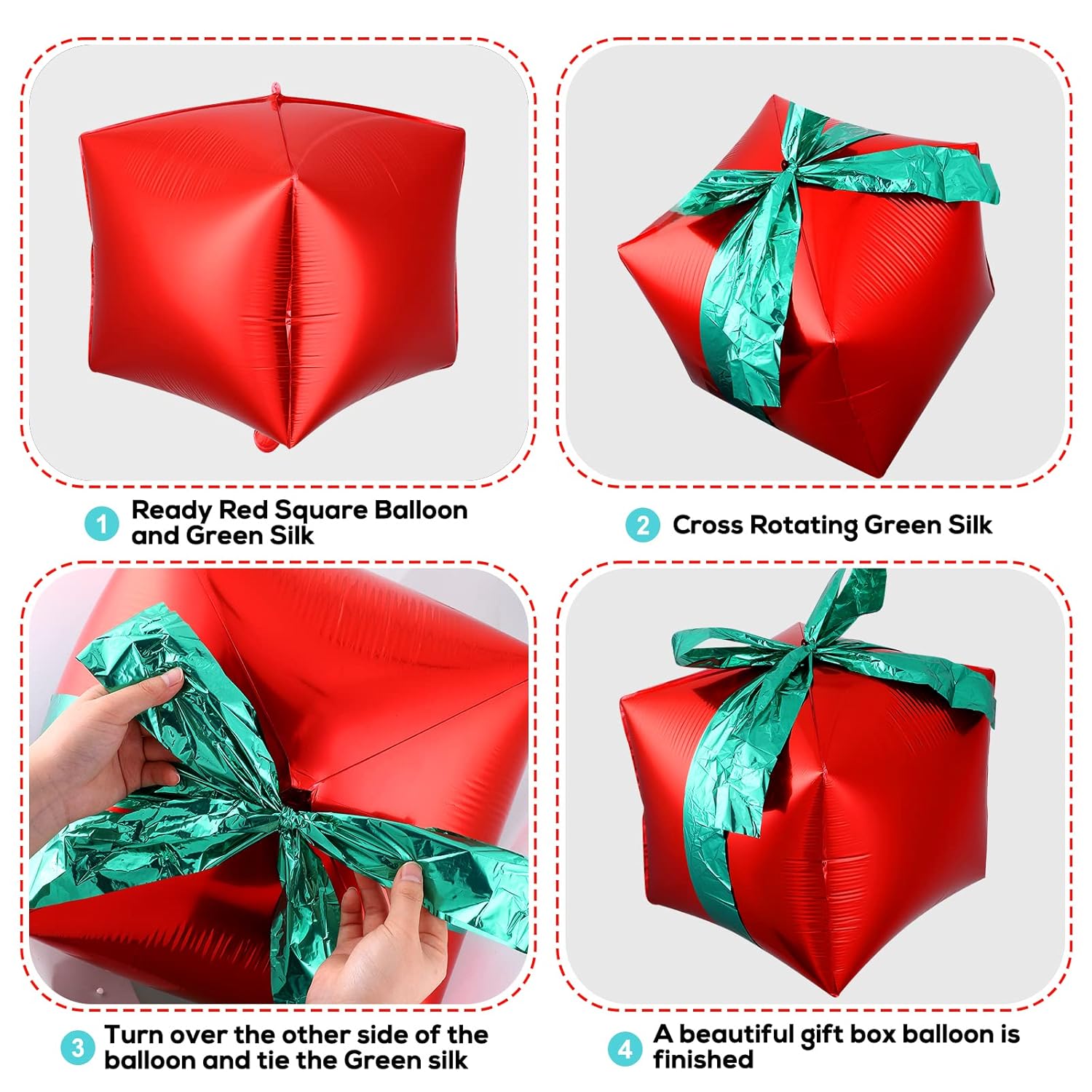 Christmas Balloon Garland Arch Kit 144 Pieces With Red White Candy Gift Box And Star Balloons For Xmas Party Decorations