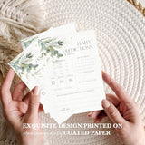 Advice For New Parents Baby Shower, Baby Predictions & Advice Cards For Baby Shower Games Activities, Wishes For Baby, 25 Double-Sided Thick Cards – Greenery A06