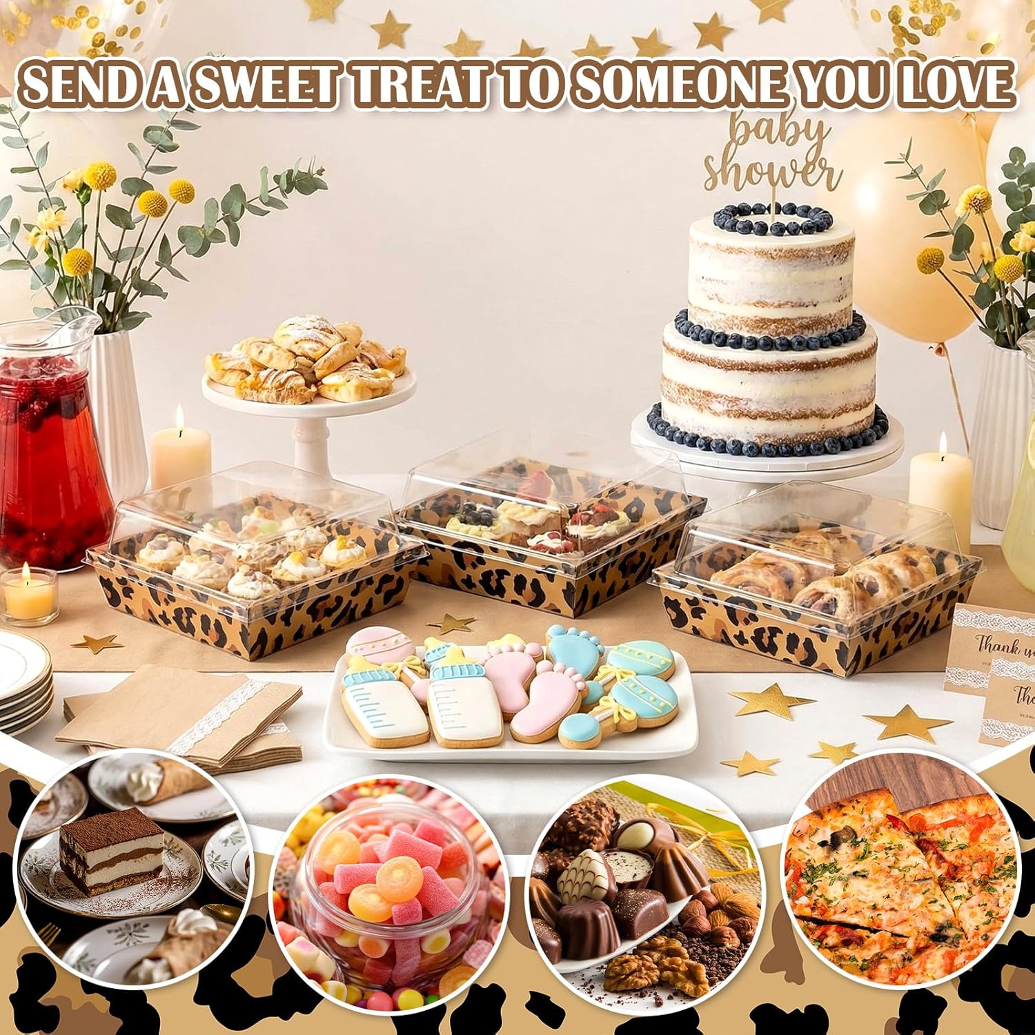 50 Pack Valentine‘S Day Charcuterie Boxes With Clear Lids Red White Heart Shaped Cookie Boxes With Window Square Candy Treat Container Dessert Cake Box For Gift Giving Valentines Wedding Party