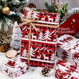 Red Wrapping Paper Roll - Mini Roll - 17 Inch X 120 Inch Per Roll - 3 Different Design Snowflake,Reindeer,Christmas Tree For Christmas Holiday(42.5Sq.Ft.Ttl)
