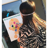 Funny Baby Shower Game - Pin The Pacifier - Includes 24 Stickers, Large Poster And Luxury Blindfold