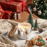 Winter Balsam Fir Scented Candle, Large 3 Wicks Silver Pine Candles For Winter, 14 Oz Christmas Candle Gifts For Women, Christmas Home Decorations, Fir Christmas Tree Candle