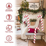 12Pcs Inflatable Candy Canes For Christmas Decorations,35 Inch Candy Sticks Balloon,Large Candy Canes Balloons For Xmas