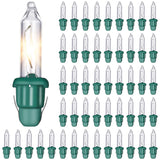 50 Pieces Twinkle Christmas Tree Light Replacement Bulbs, 2.5 Volt Clear Incandescent Bulbs Christmas Tree String Light