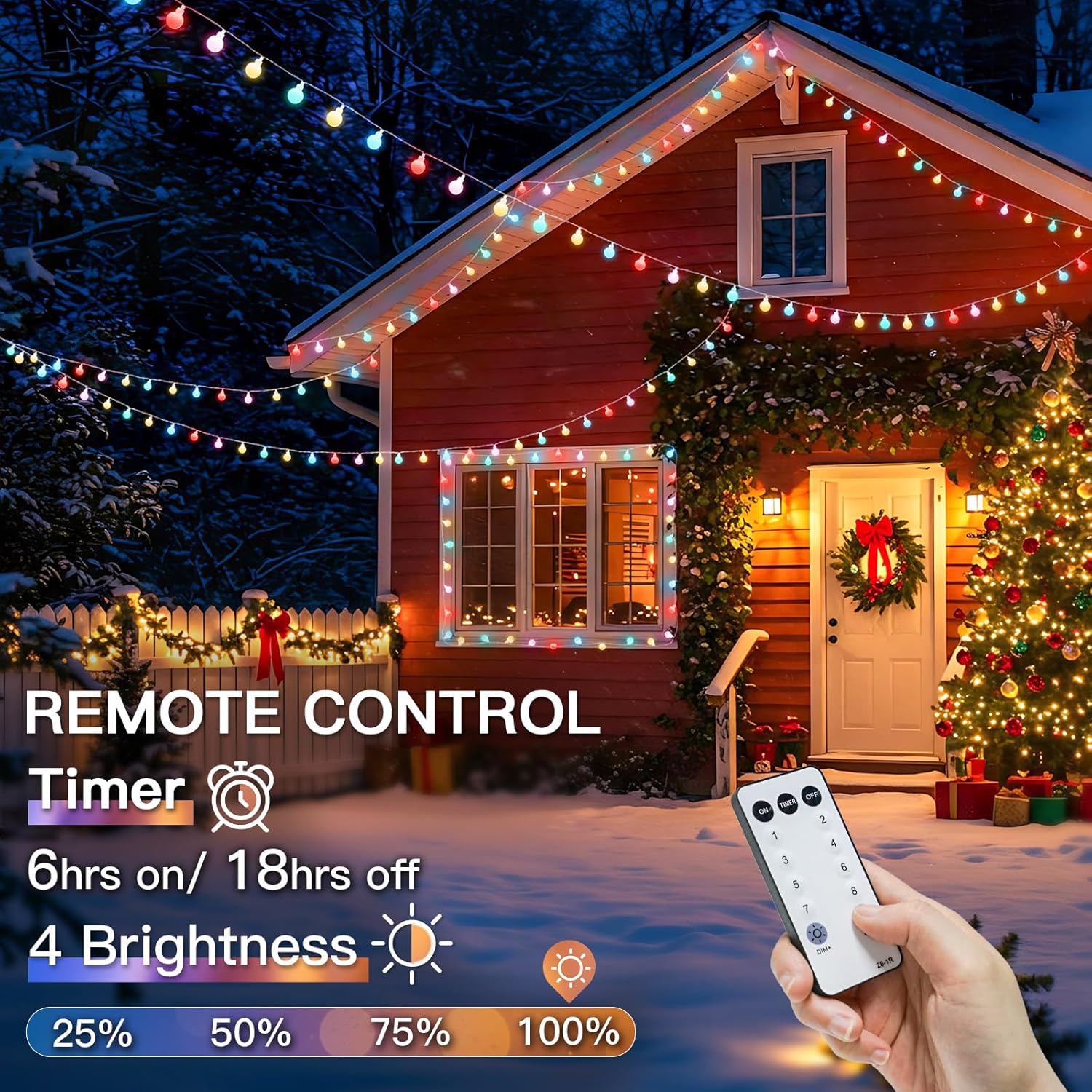 Globe String Lights, Led Fairy Lights With Remote For Classroom, Bedroom, Party, Christmas Decorations, Room, Indoor, Tr