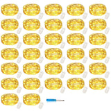 32 Pcs Led Fairy Lights Battery Operated String Lights - 10 Ft 30 Leds Waterproof Copper Wire Mini Firefly Starry Moon L